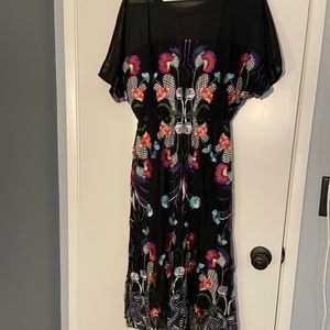 Anthropologie embroidered dress